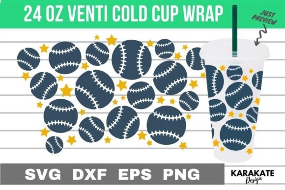Baseball Squad 24 Oz Venti Cup Wrap SVG Review