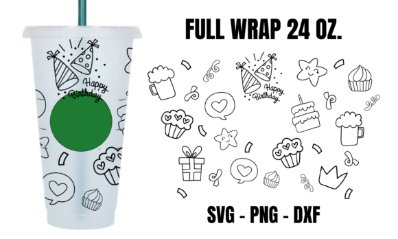 Birthday Starbucks Cup Wrap Svg: Craft Graphics Review