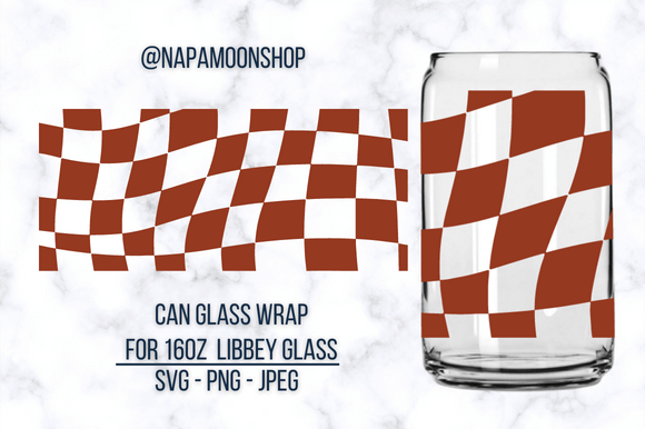 Checker Cup Wrap SVG Retro 16 Oz Libbey Review