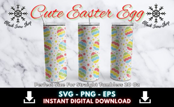 Cute Easter Egg Tumbler Wrap Svg: Graphics & Illustrations