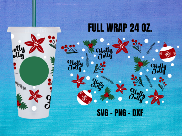 Holly Jolly Starbucks Cup Wrap Svg Review