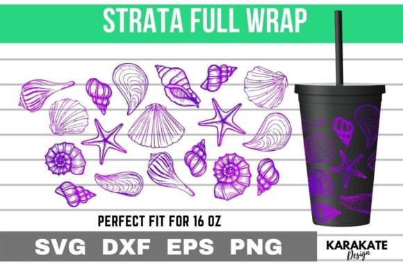 Ocean Shell 16 Oz Strata Cup Wrap SVG: A Designer's Take
