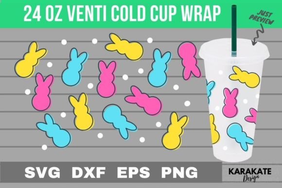 Pastel Bunnies 24 Oz Venti Cup Wrap SVG: A Stitcher’s Review