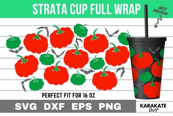Pumpkin Bat Cup Wrap SVG: Craft Graphics Review