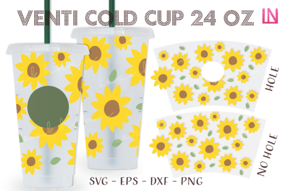 Sunflowers 24 Oz Venti Cold Cup Wrap SVG: A Designer’s Review