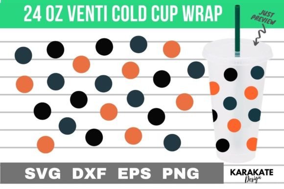 The Dots 24 Oz Venti Cup Wrap SVG Graphics & Crafts