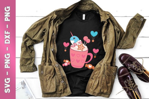 Valentine Narwhal Cup Animals SVG: Graphics & Crafts Review