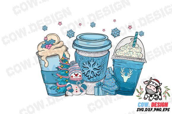 Winter Christmas Coffee Cup Cake SVG Design Review